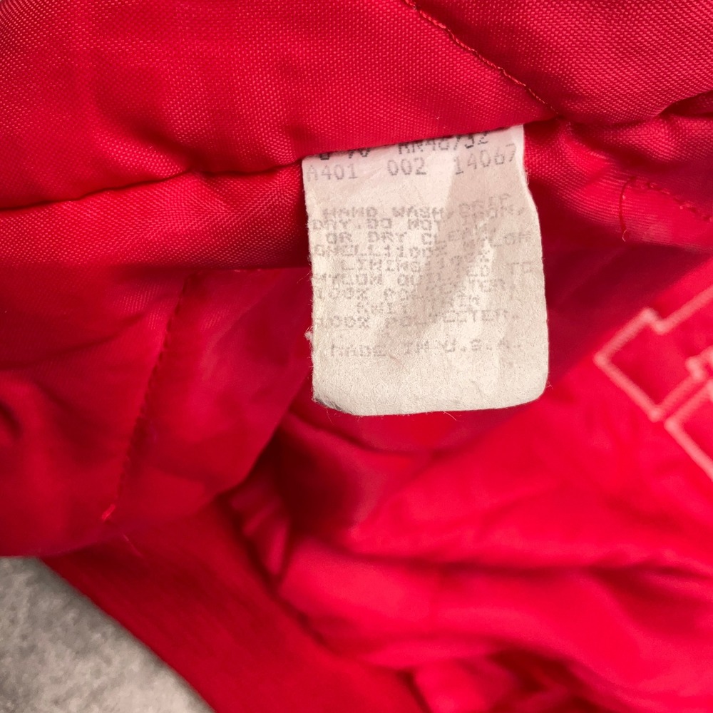 Chalk Line Varsity Jacket Men S Red Ohio State Buckeyes NCAA 80s Satin USA VTG - Picture 6 of 10